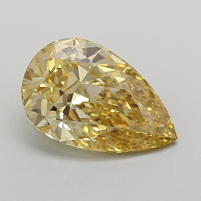 3.36 Ct. Fancy Intense  Yellow Pear Lab Grown Diamond