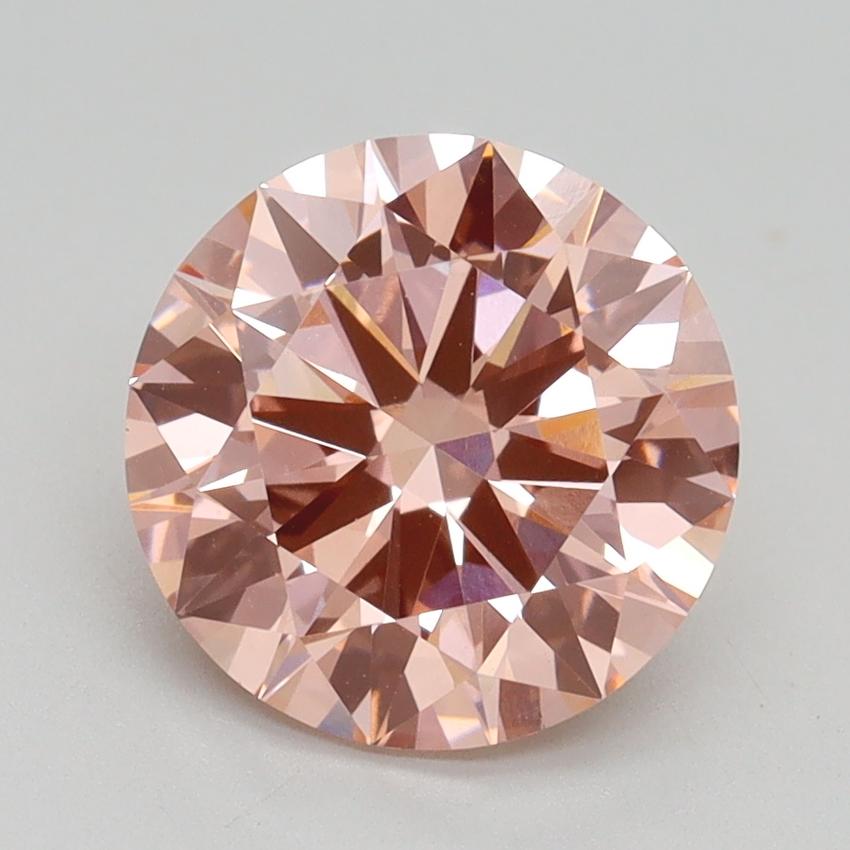 2.50 Ct. Fancy Intense Pink Round Lab Grown Diamond