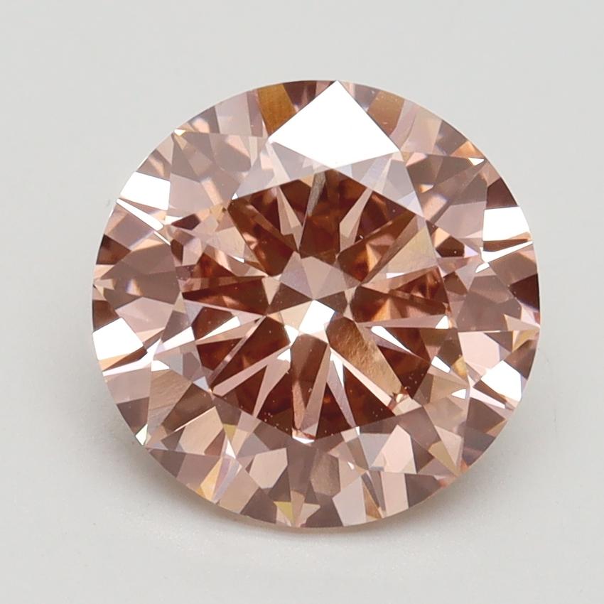 2.51 Ct. Fancy Intense Pink Round Lab Grown Diamond