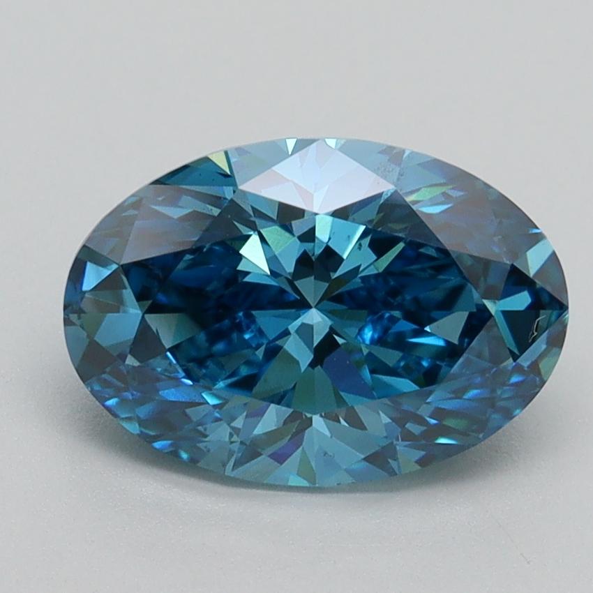 2.12 Ct. Fancy Vivid Blue Oval Lab Grown Diamond