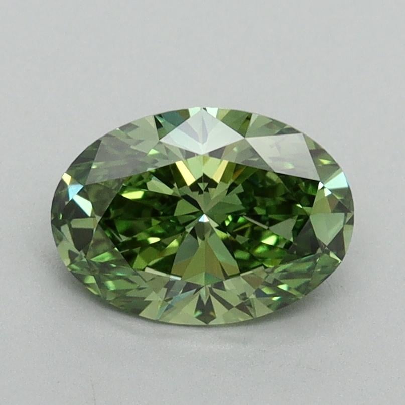 1.05 Ct. Fancy Vivid Green Oval Lab Grown Diamond