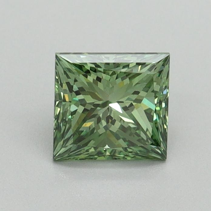 0.78 Ct. Fancy Vivid Pacific Green Princess Lab Grown Diamond