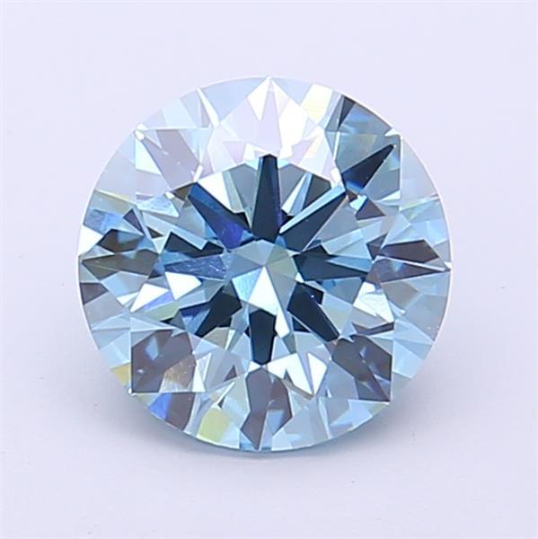 1.53 Ct. Fancy Vivid Blue Round Lab Grown Diamond