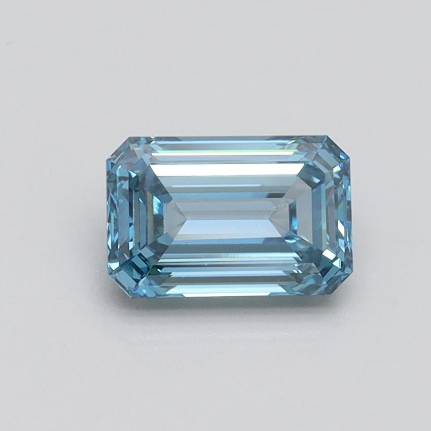 0.86 Ct. Fancy Intense Blue Emerald Lab Grown Diamond