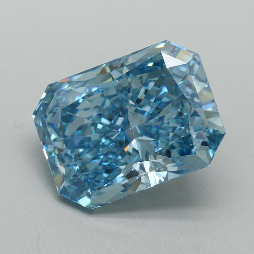 5.10 Ct. Fancy Vivid Blue Radiant Lab Grown Diamond