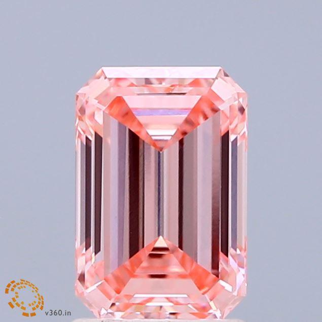 1.61 Ct. Fancy Vivid Pink Emerald Lab Grown Diamond