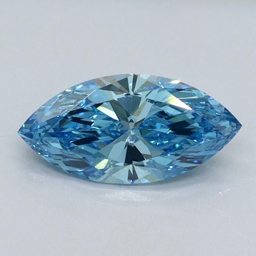 0.80 Ct. Fancy Vivid Blue Marquise Lab Grown Diamond