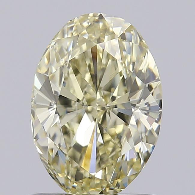 1.09 Ct. Fancy Light Yellow Oval Lab Grown Diamond