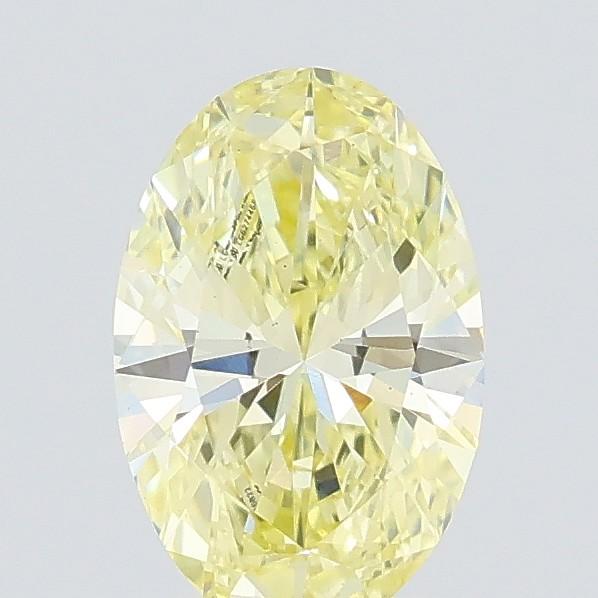 0.58 Ct. Fancy Intense Yellow Oval Lab Grown Diamond