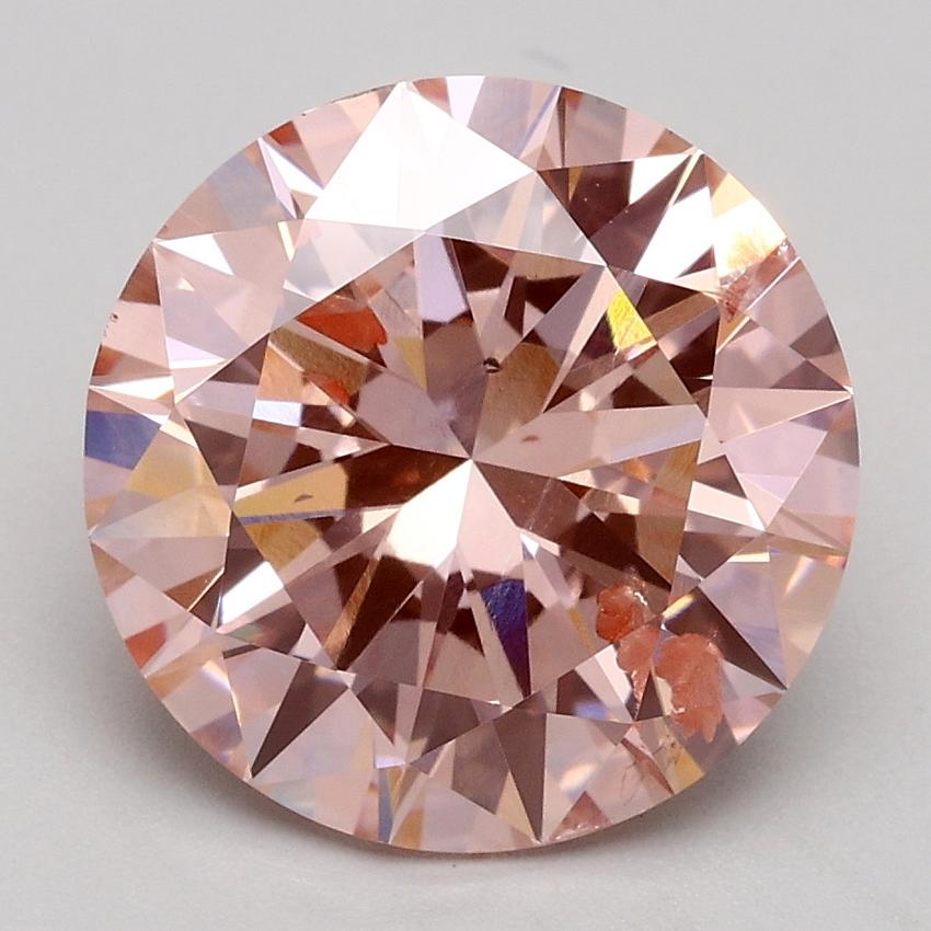 3.00 Ct. Fancy Intense Pink Round Lab Grown Diamond