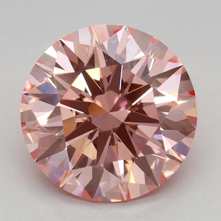 2.10 Ct. Fancy Vivid Pink Round Lab Grown Diamond