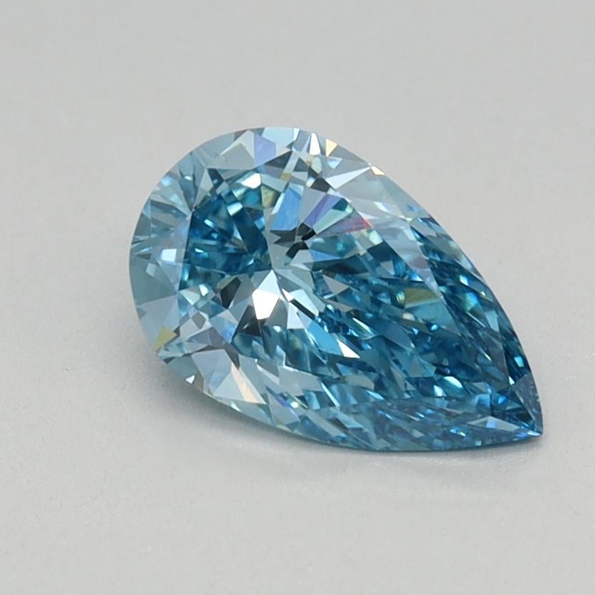 0.60 Ct. Fancy Vivid Blue Pear Lab Grown Diamond