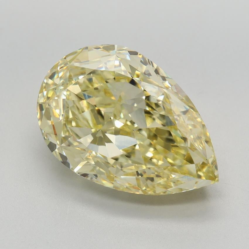 8.19 Ct. Fancy Intense Yellow Pear Lab Grown Diamond