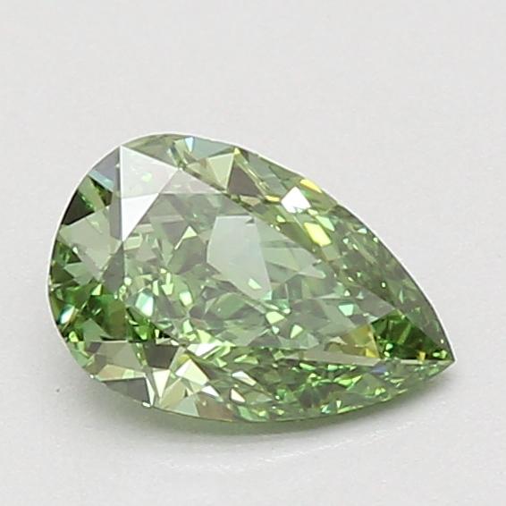 0.97 Ct. Fancy Vivid Green Pear Lab Grown Diamond