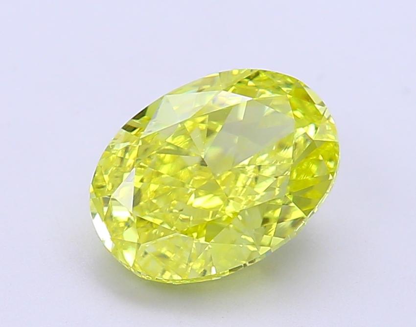 2.99 Ct. Fancy Vivid Yellow Oval Lab Grown Diamond