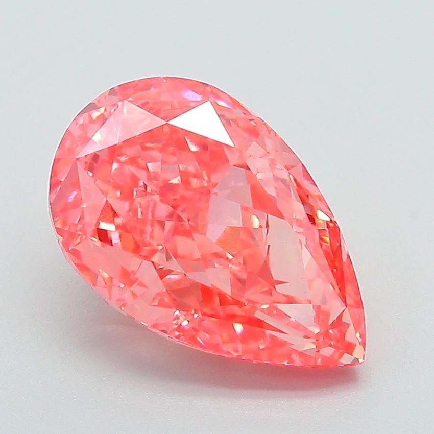 3.25 Ct. Fancy Vivid Pink Pear Lab Grown Diamond