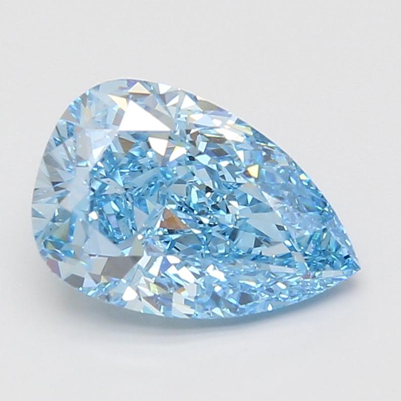 3.09 Ct. Fancy Vivid Blue Pear Lab Grown Diamond