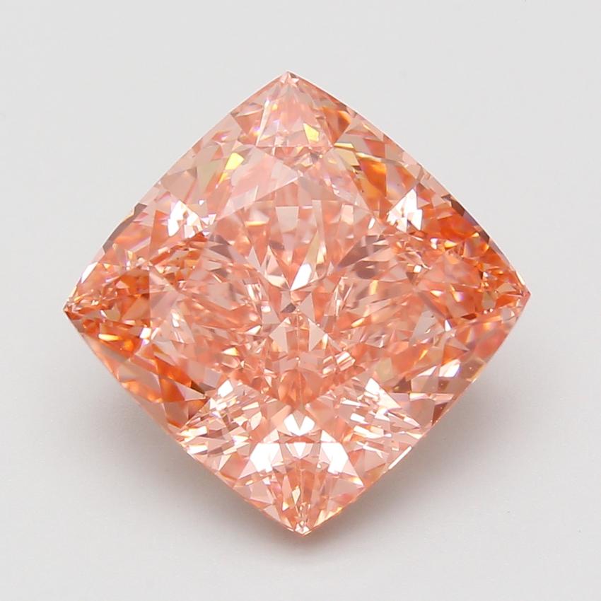 10.11 Ct. Fancy Vivid Pink Cushion Lab Grown Diamond