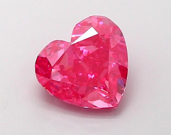 1.61 Ct. Fancy Vivid  Pink Heart Lab Grown Diamond