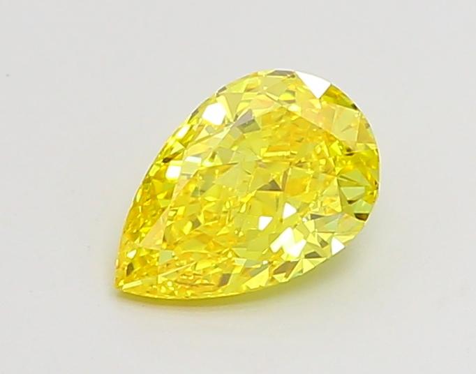 1.08 Ct. Fancy Vivid  Yellow Pear Lab Grown Diamond