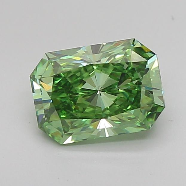 1.19 Ct. Fancy Vivid Green Radiant Lab Grown Diamond