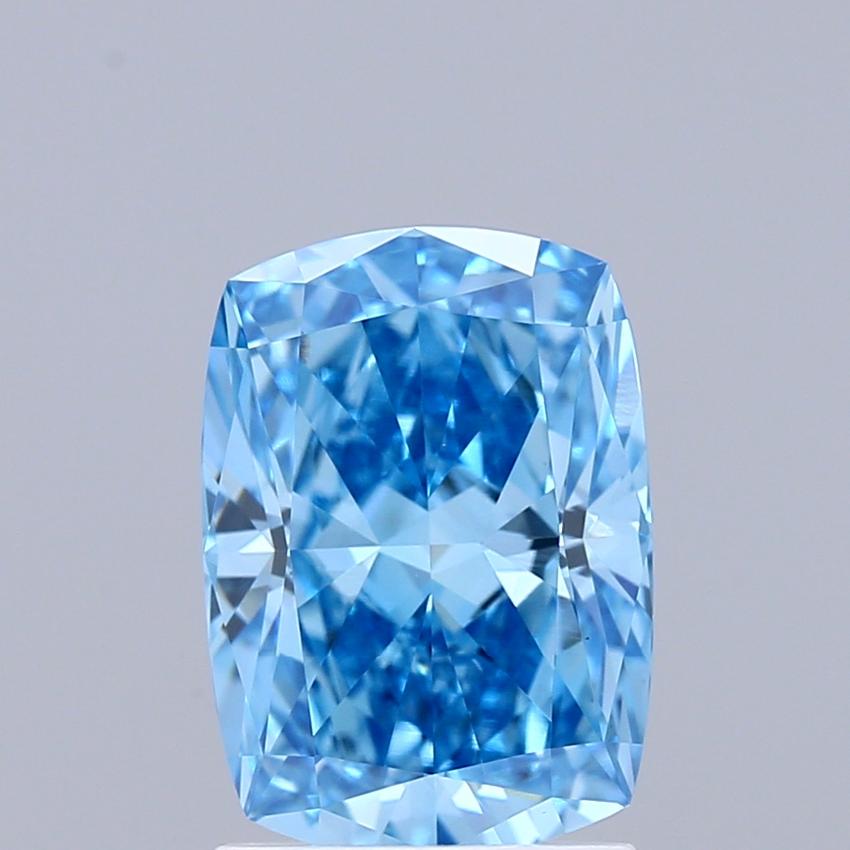 2.02 Ct. Fancy Vivid Blue Cushion Lab Grown Diamond