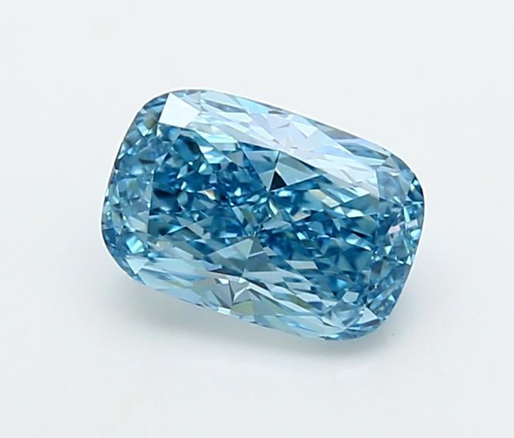 1.52 Ct. Fancy Vivid  Blue Cushion Lab Grown Diamond
