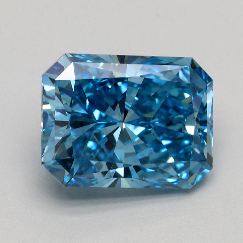 2.21 Ct. Fancy Vivid Blue Radiant Lab Grown Diamond