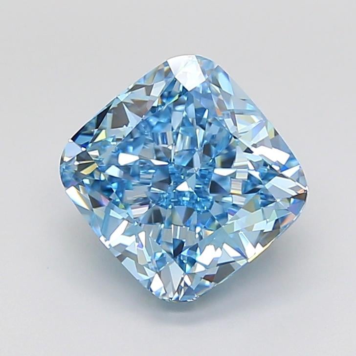4.50 Ct. Fancy Intense Blue Cushion Lab Grown Diamond