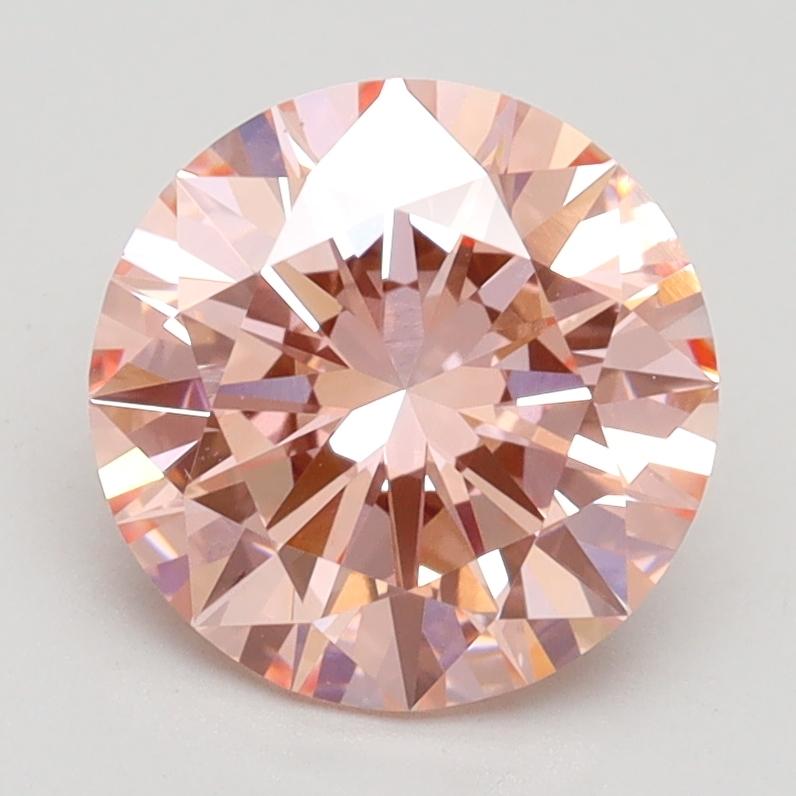 2.23 Ct. Fancy Intense Pink Round Lab Grown Diamond