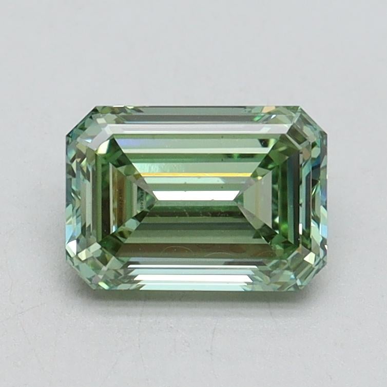 1.01 Ct. Fancy Intense Pacific Green Emerald Lab Grown Diamond