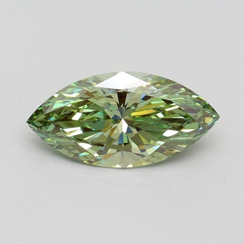 1.02 Ct. Fancy Vivid Green Marquise Lab Grown Diamond