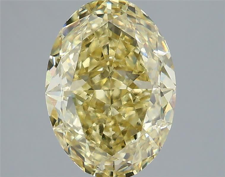 3.10 Ct. Fancy  Yellow Oval Lab Grown Diamond