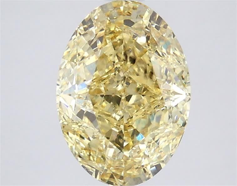 3.06 Ct. Fancy Intense Yellow Oval Lab Grown Diamond