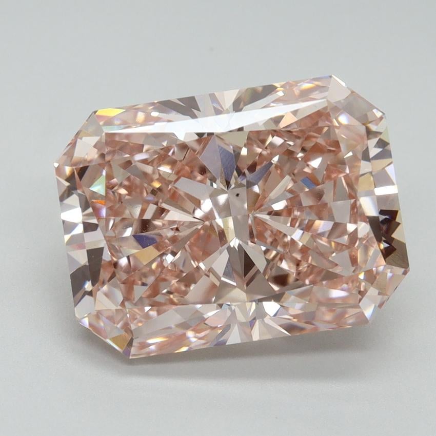 6.82 Ct. Fancy Vivid Pink Radiant Lab Grown Diamond