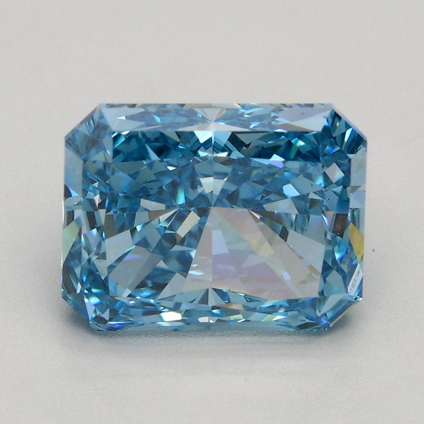 2.54 Ct. Fancy Vivid Blue Radiant Lab Grown Diamond