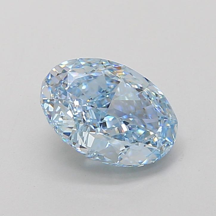 2.08 Ct. Fancy Vivid  Blue Oval Lab Grown Diamond
