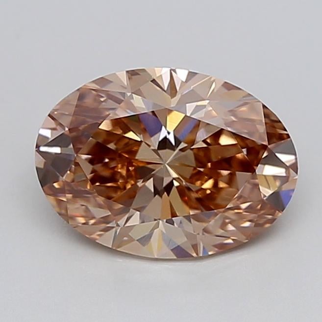 2.04 Ct. Light Pinkish Brown Oval Lab Grown Diamond