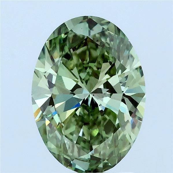 2.01 Ct. Fancy Vivid Green Oval Lab Grown Diamond