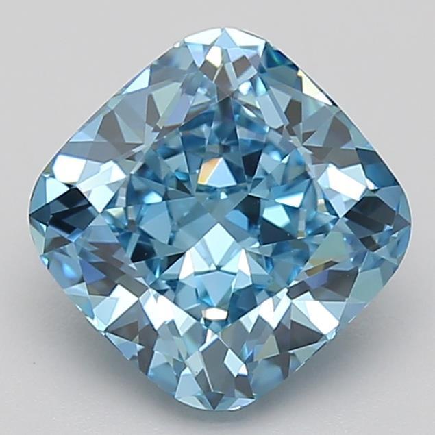 2.10 Ct. Fancy Vivid Blue Cushion Lab Grown Diamond