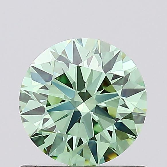 0.70 Ct. Fancy Vivid Green Round Lab Grown Diamond