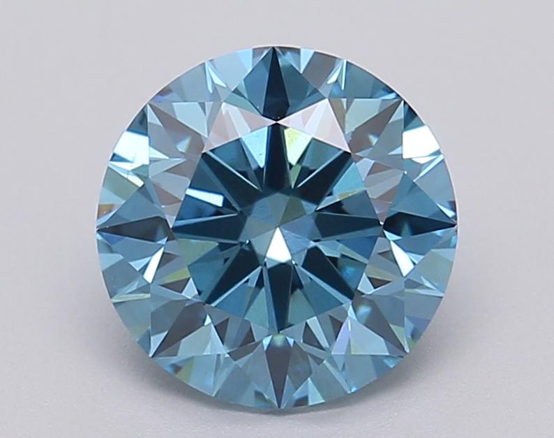 1.48 Ct. Fancy Vivid Blue Round Lab Grown Diamond