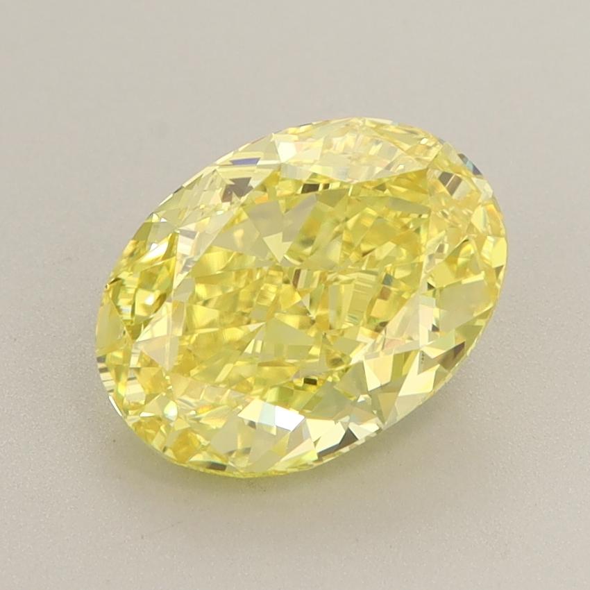 2.27 Ct. Fancy Vivid  Yellow Oval Lab Grown Diamond
