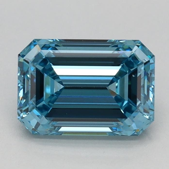 1.00 Ct. Fancy Vivid Blue Emerald Lab Grown Diamond