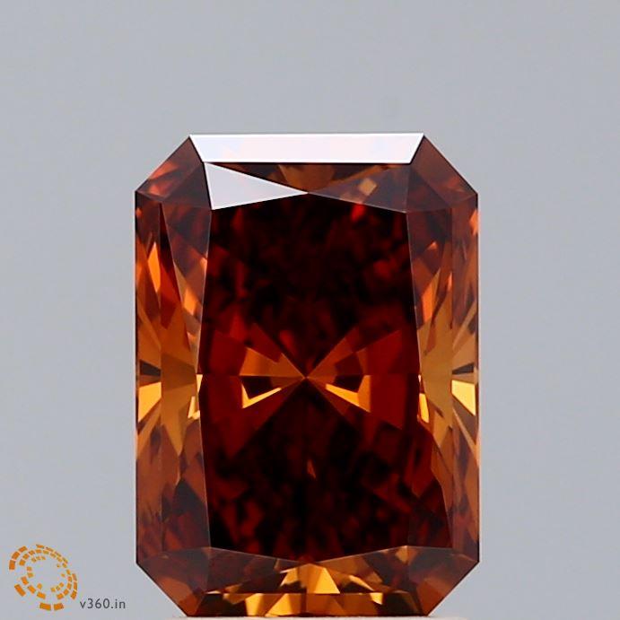 2.03 Ct. Fancy Deep Orange Radiant Lab Grown Diamond
