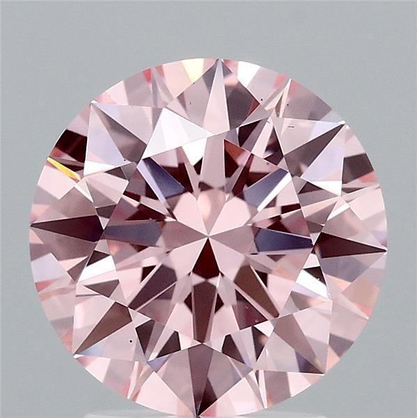 2.47 Ct. Fancy Intense Pink Round Lab Grown Diamond