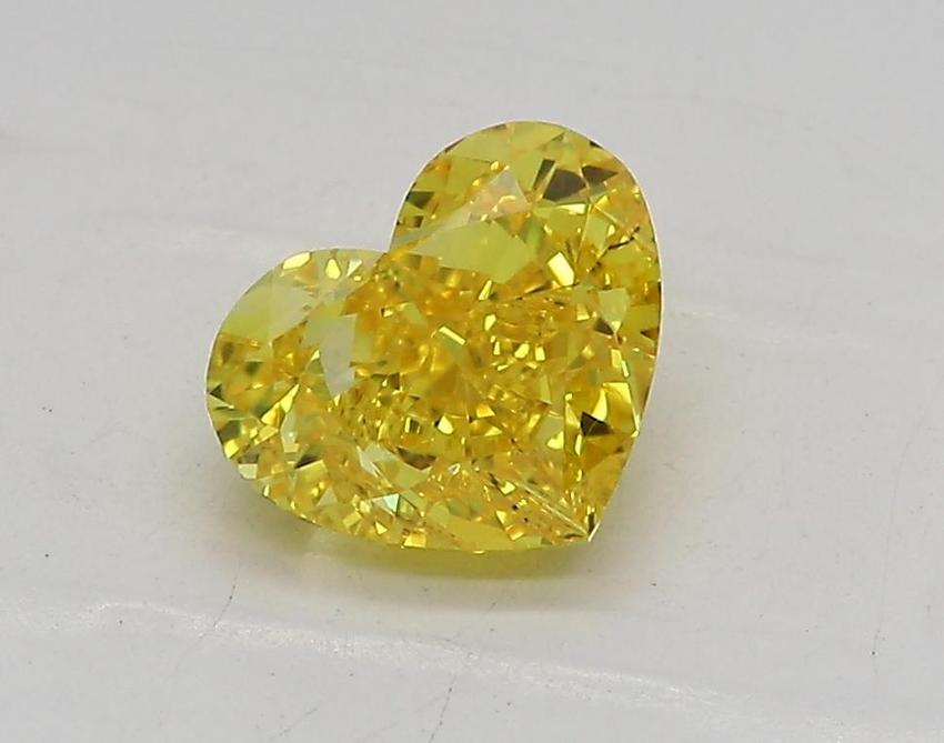 1.2 Ct. Fancy Vivid  Yellow Heart Lab Grown Diamond