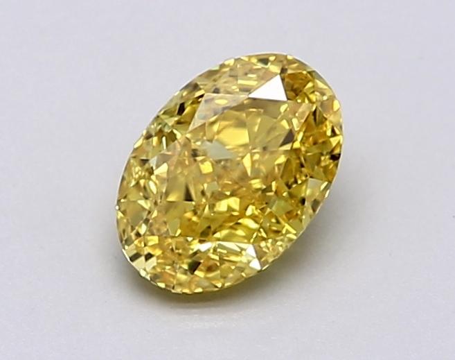 1.01 Ct. Fancy Vivid  Yellow Oval Lab Grown Diamond