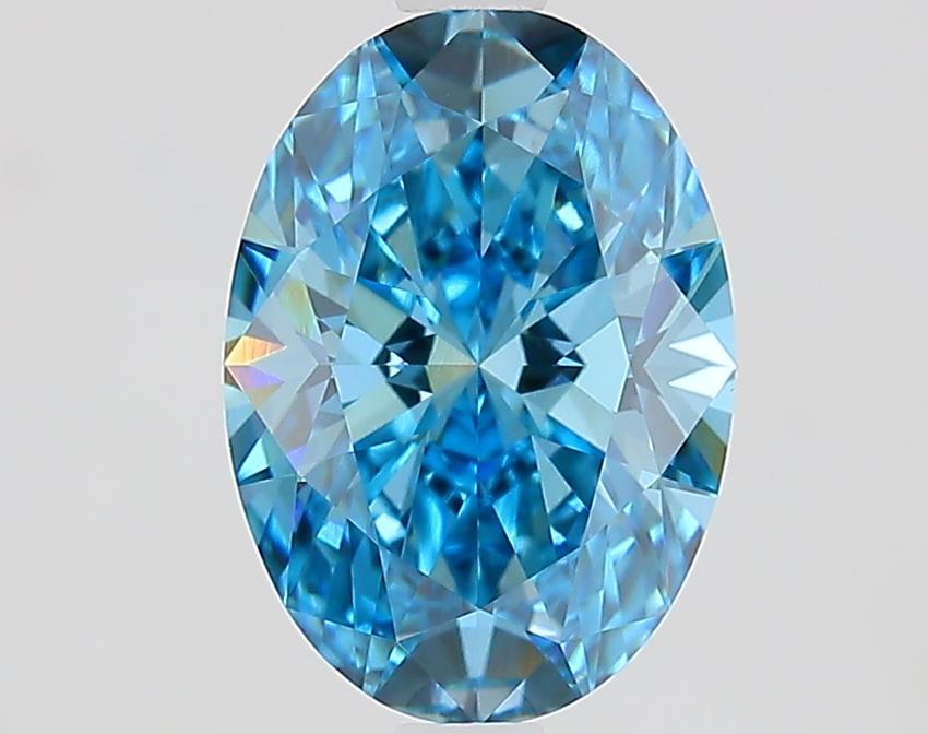 1.84 Ct. Fancy Vivid Blue Oval Lab Grown Diamond