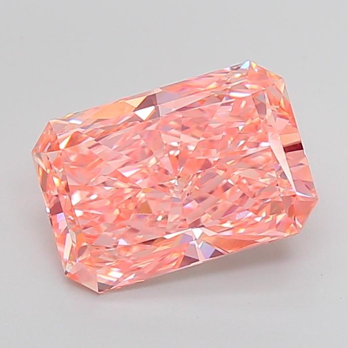 5.01 Ct. Fancy Vivid Pink Radiant Lab Grown Diamond